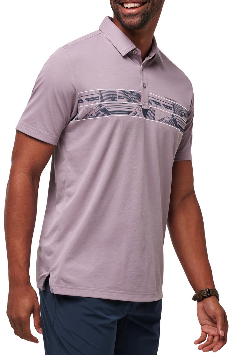Papaya Grove Chest Stripe Polo, Alternate, color, ELDERBERRY