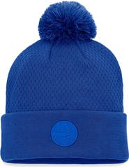 FANATICS Women's Fanatics Branded Royal New York Islanders Authentic Pro Road Cuffed Knit Hat with Pom