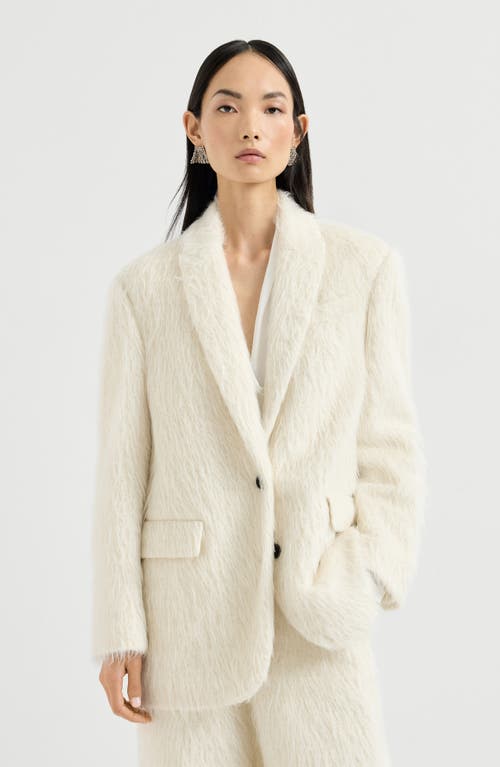 Brunello Cucinelli Wispy Alpaca Blazer In Neutral