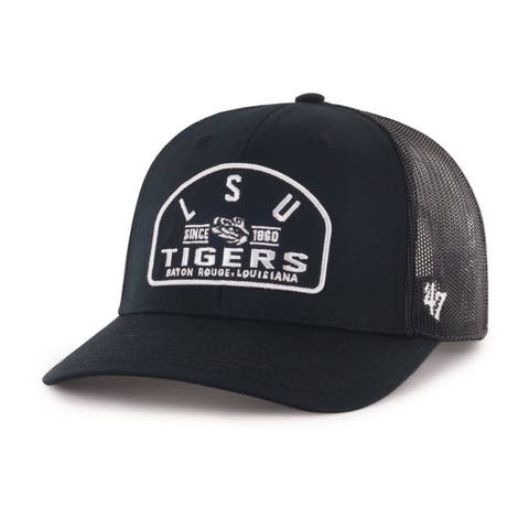 Men's '47  Black LSU Tigers Leland Trucker Adjustable Hat