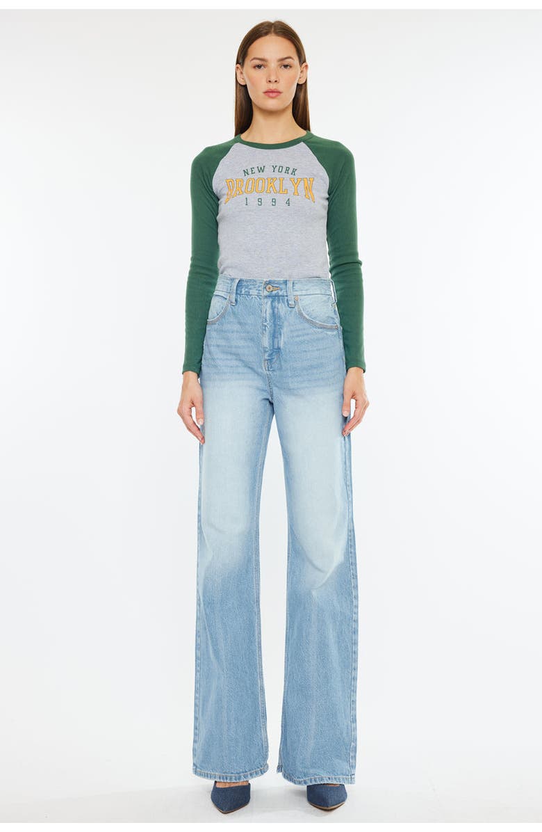 KanCan Janna High Rise 90's Flare Jeans, Main, color, Light Wash