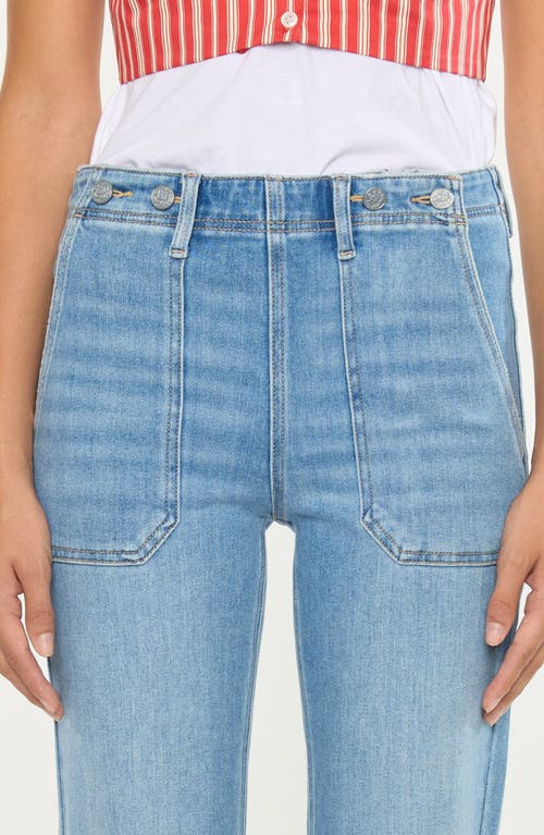 Kancan Jane High Rise Wide Flare Jeans In Blue