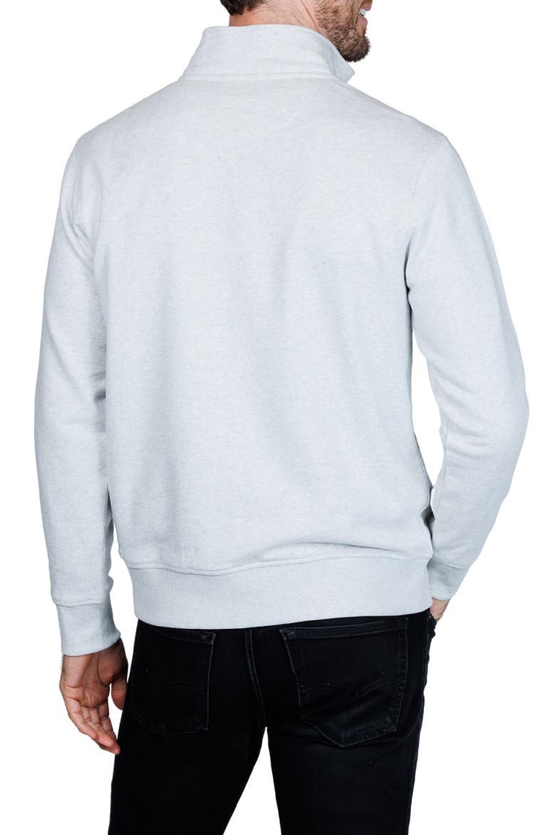 Cotton French Terry Quarter Zip Pullover, Alternate, color, STONE