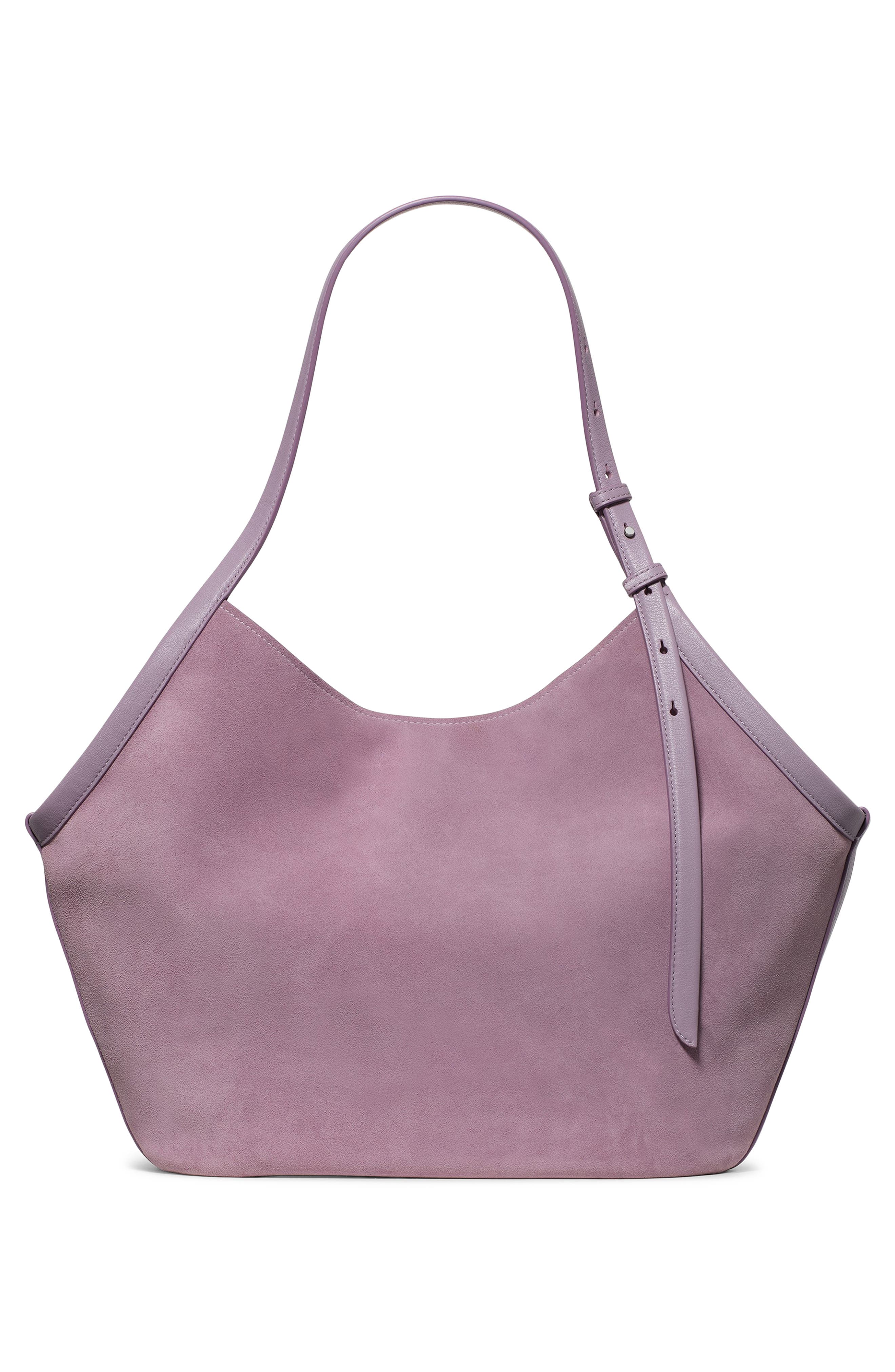 Kate Spade New York deco suede tulip tote, Alternate, color, Market Purple