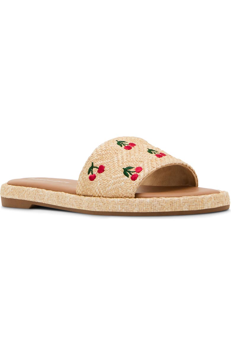Madden Girl <p>Addie Embroidered Slide Sandal (Women)</p>, Main, color, Cherries