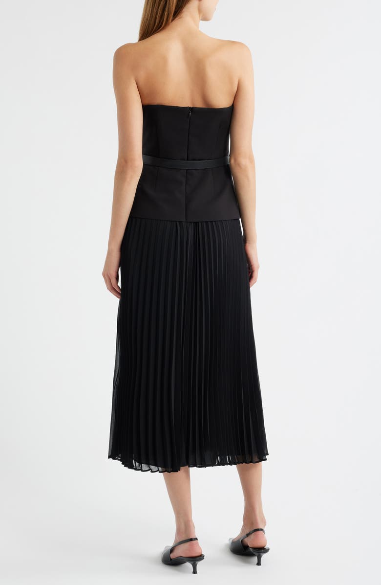 LIKELY Valora Strapless Midi Dress, Alternate, color, Black