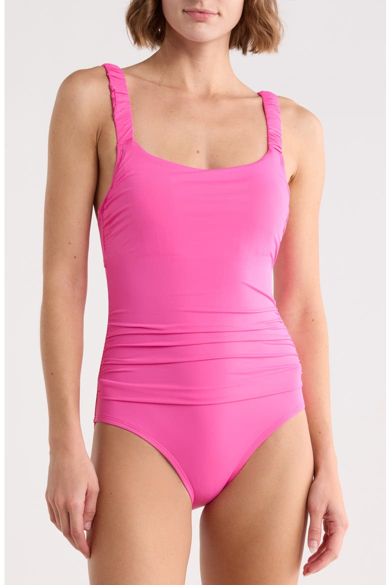 Jolie One-Piece Swimsuit, Main, color, AZALEA