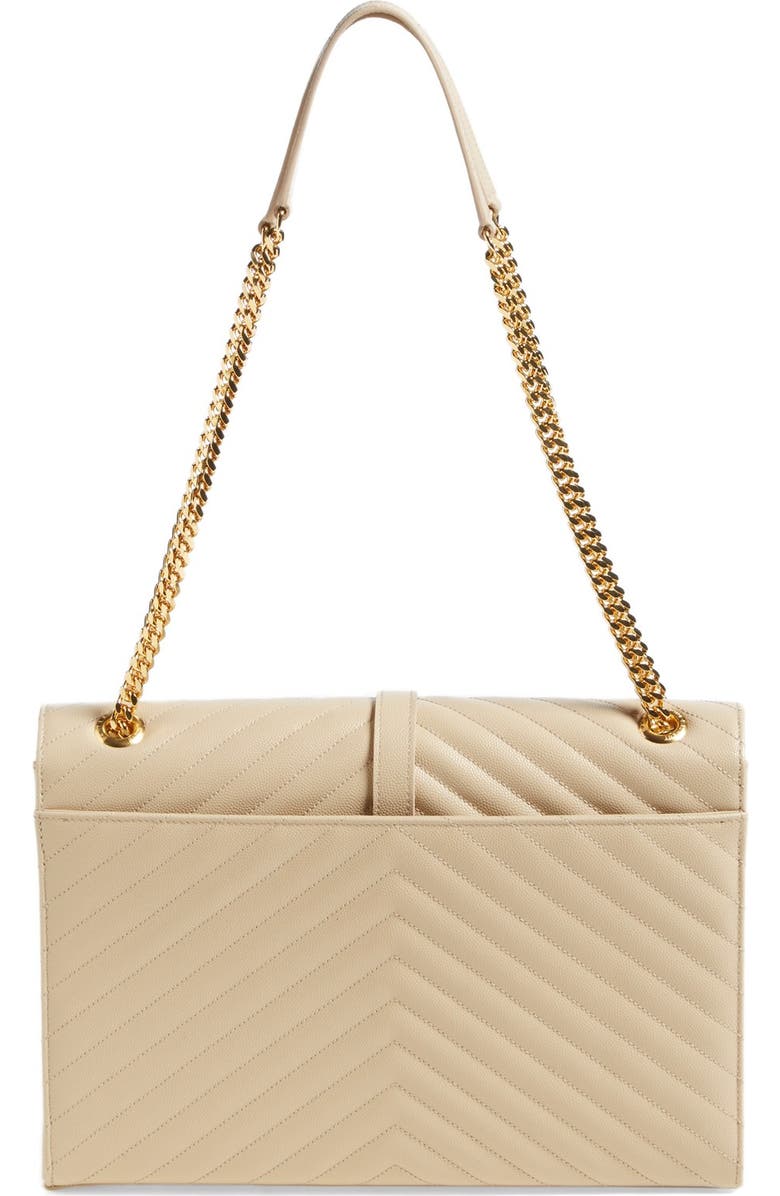 Saint Laurent 'Large Monogram' Grained Leather Shoulder Bag, Alternate, color,