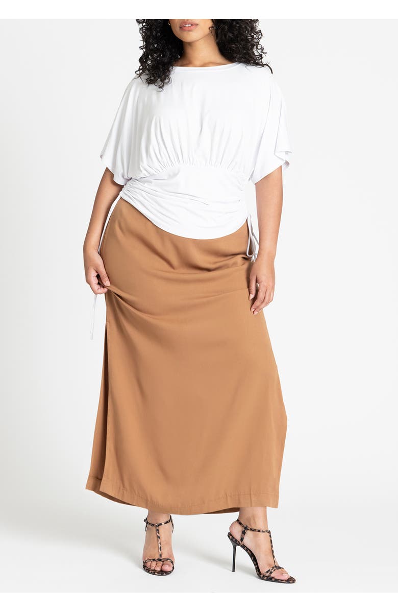 ELOQUII Kimono Sleeve Tee, Alternate, color, Black Onyx