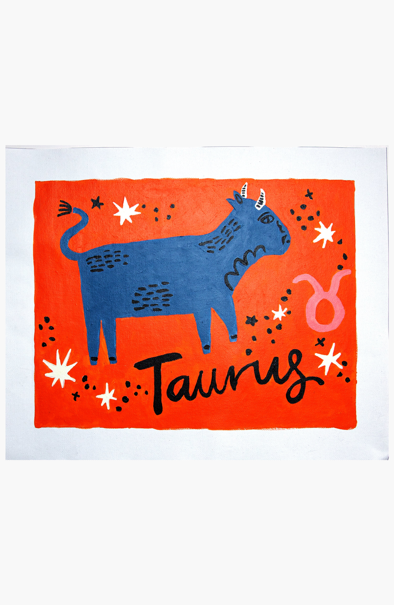 Pink Picasso Kits Special Edition Zodiac Taurus Paint by Numbers Kit, Alternate, color, Orange And Blue