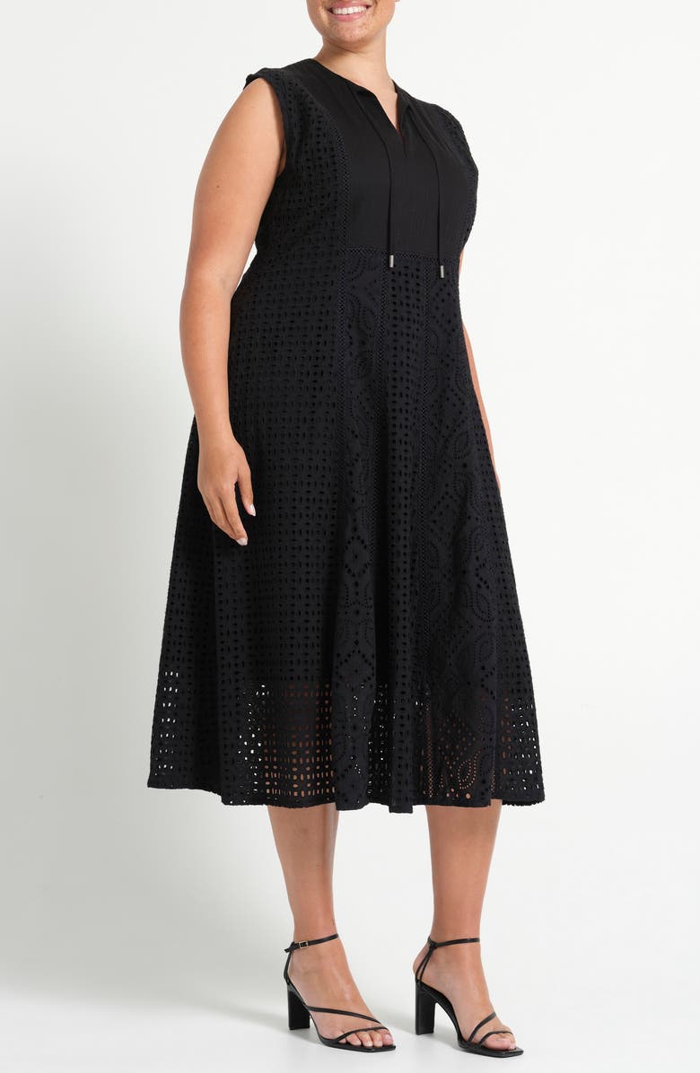 Estelle Blair Eyelet Sleeveless Maxi Dress, Alternate, color, 