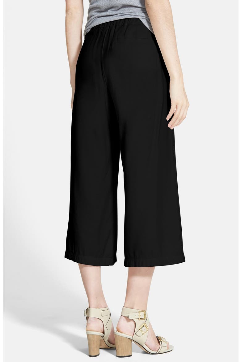 'Candice' Woven Culottes, Alternate, color, BLACK