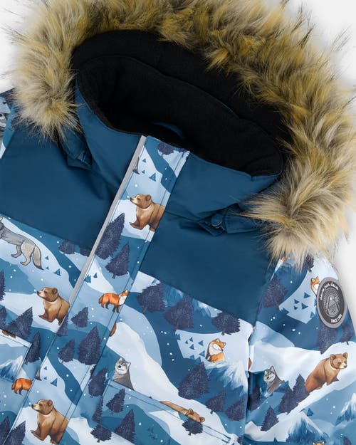 Deux Par Deux Boy Two-piece Discover Snowsuit In Blue