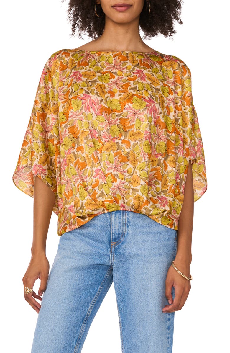 Vince Camuto Floral A-Line Top, Main, color,