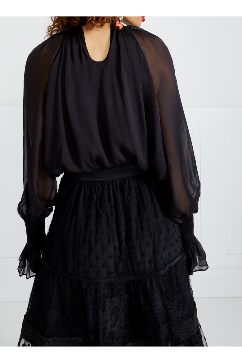Quintette Blouse, Alternate, color, Black