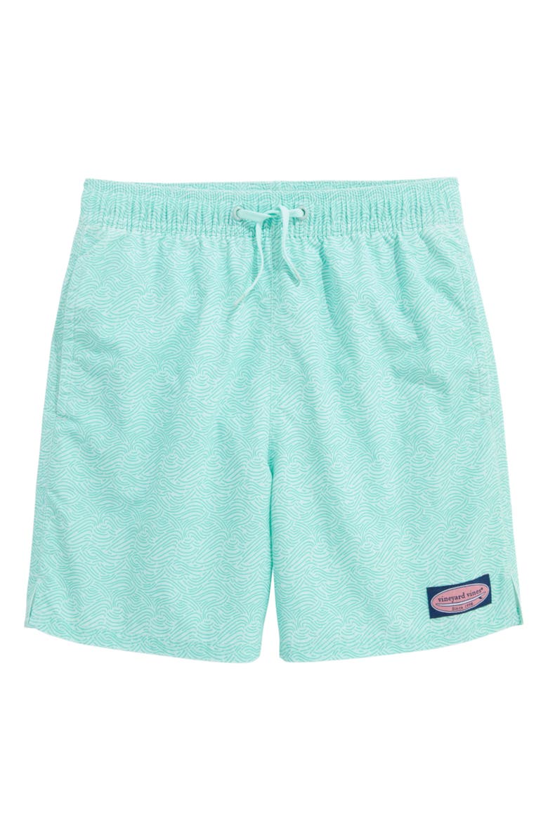 vineyard vines Kids' Island Swim Trunks, Main, color, Sealines Crystalblue