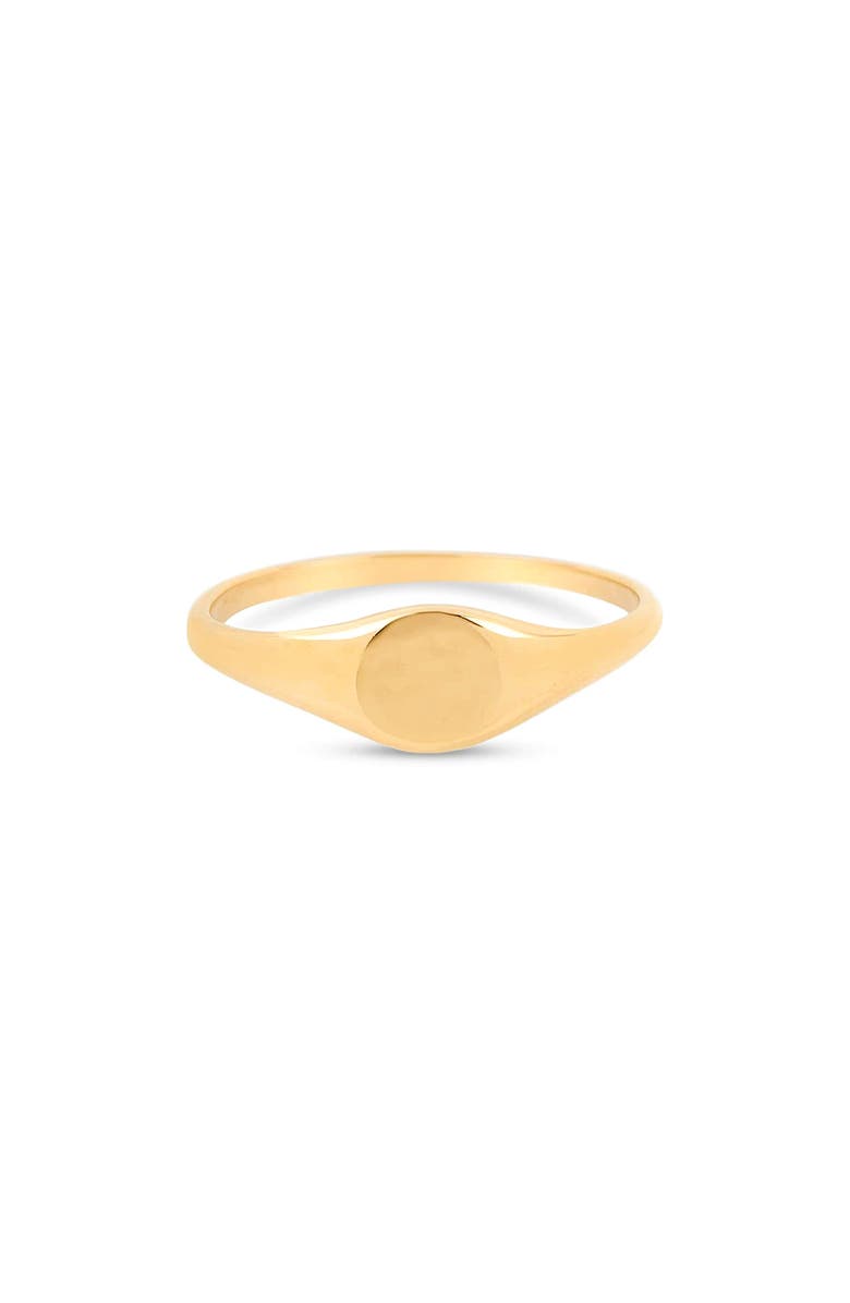 STONE AND STRAND Mini Pinky Signet Ring, Main, color, 