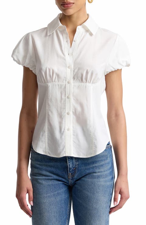 Puff Sleeve Fitted Shirt