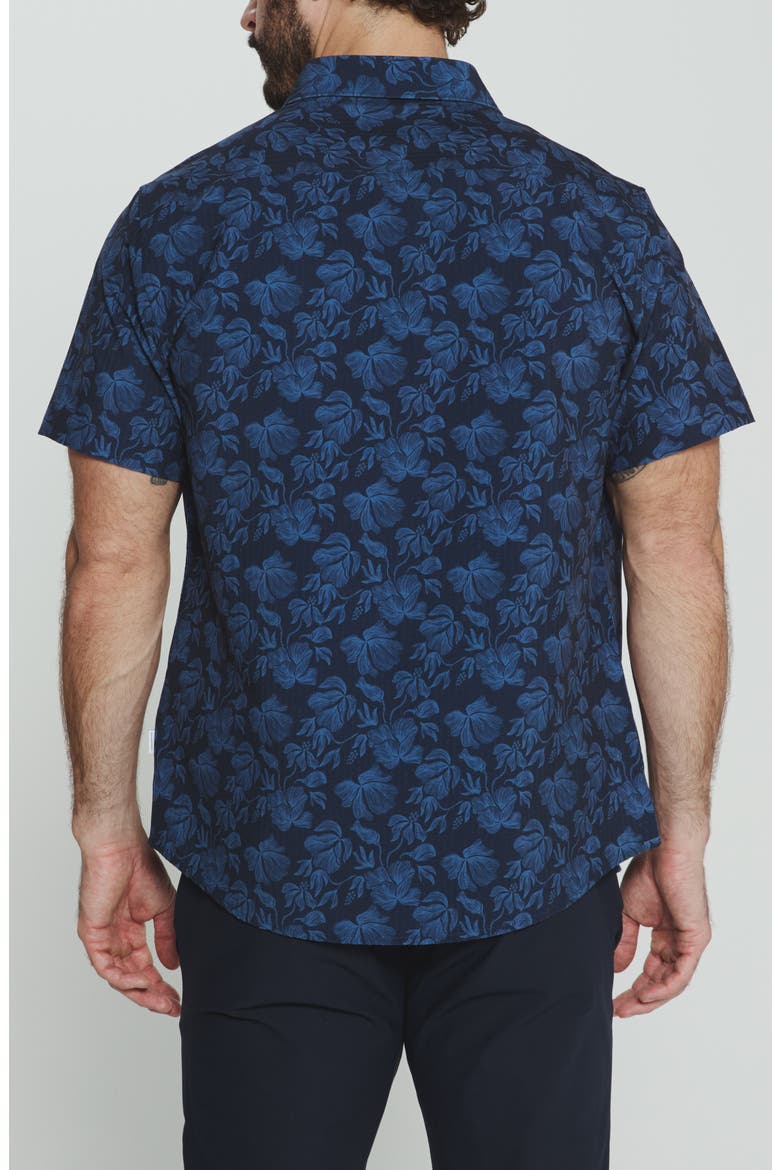 Lucien Floral Short Sleeve Button-Up Shirt, Alternate, color, NAVY