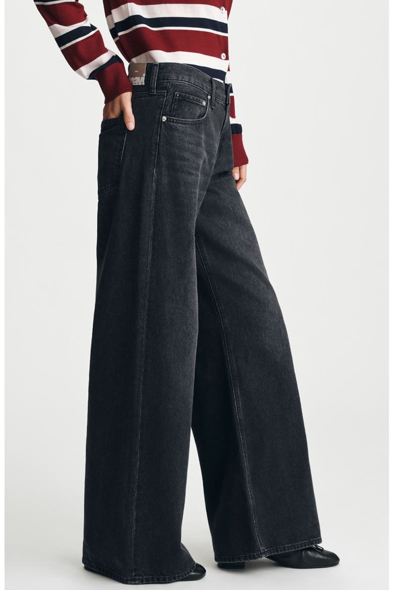 Sandy Low Rise Wide Leg Jeans, Alternate, color, SMOKE CLASSIC DENIM