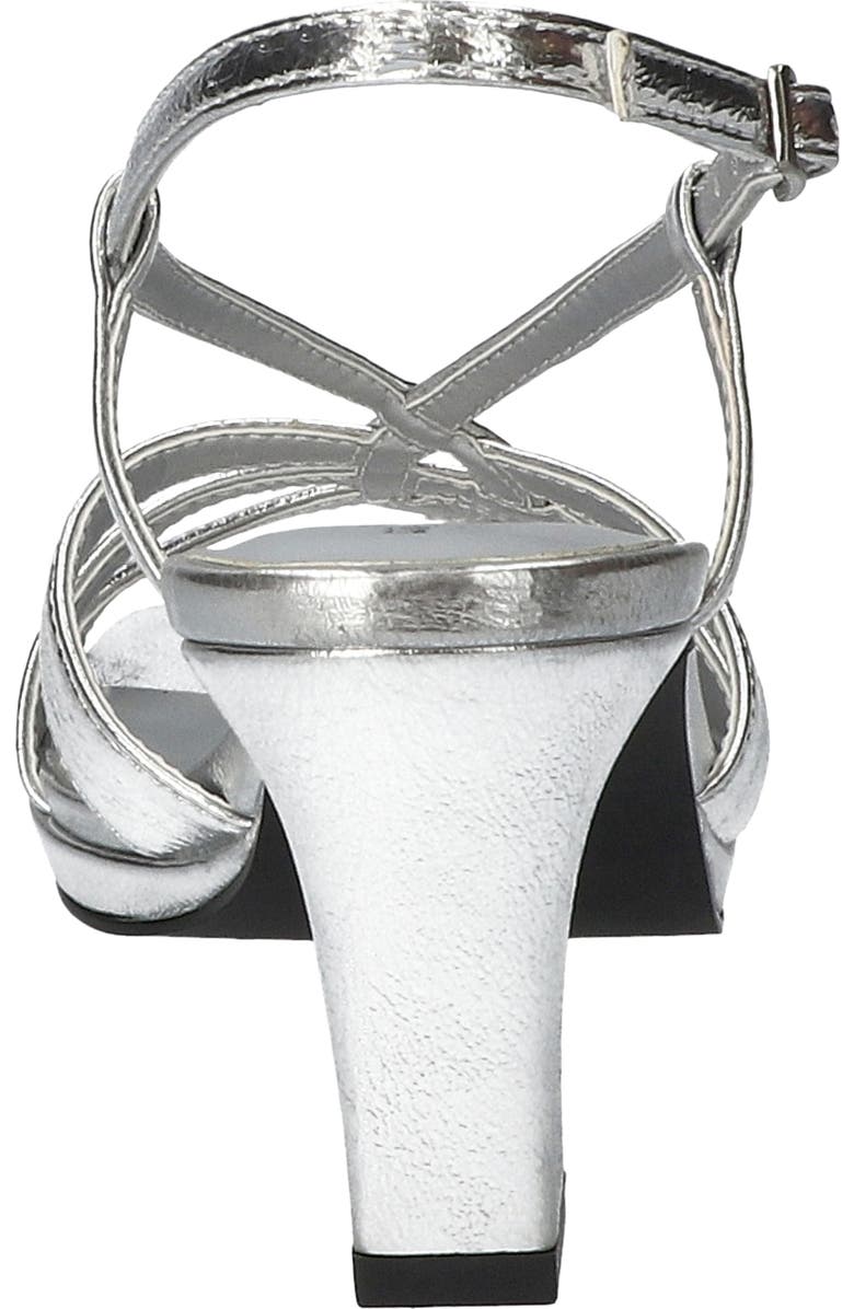 EASY STREET Valorie Slingback Platform Sandal, Alternate, color, Silver Crinkled