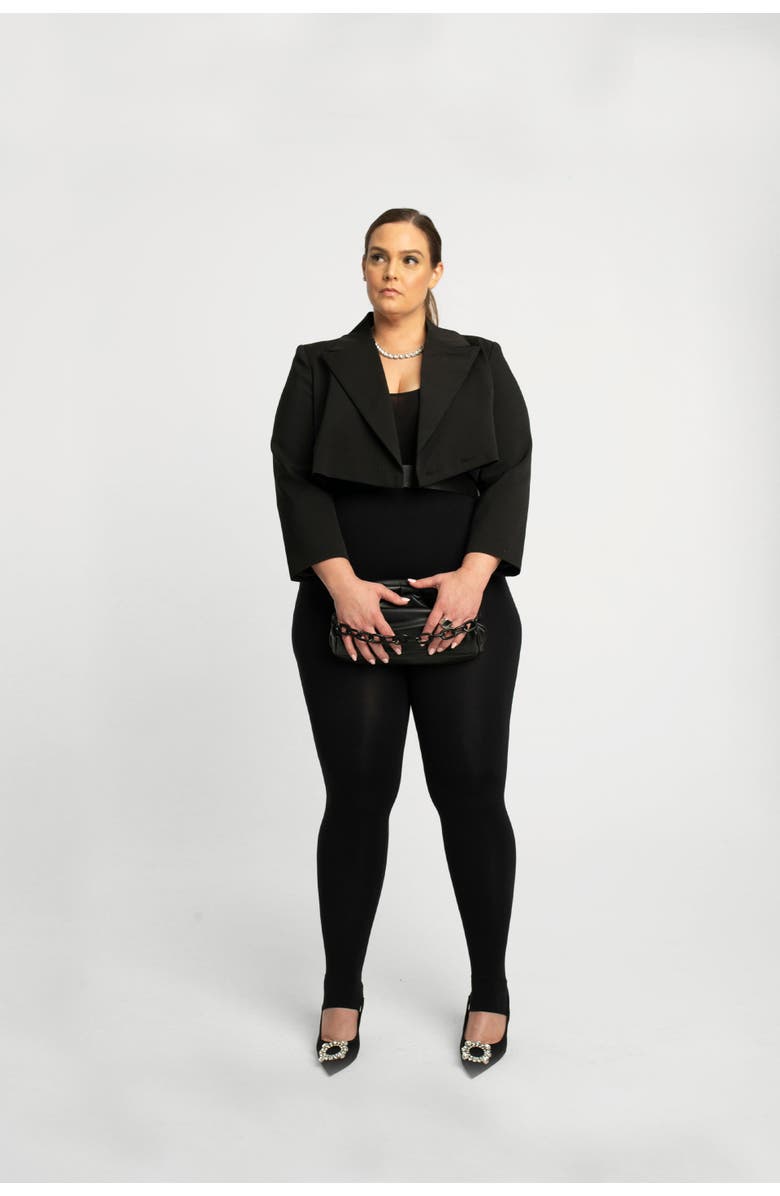 BAACAL Crop Blazer, Alternate, color, Black