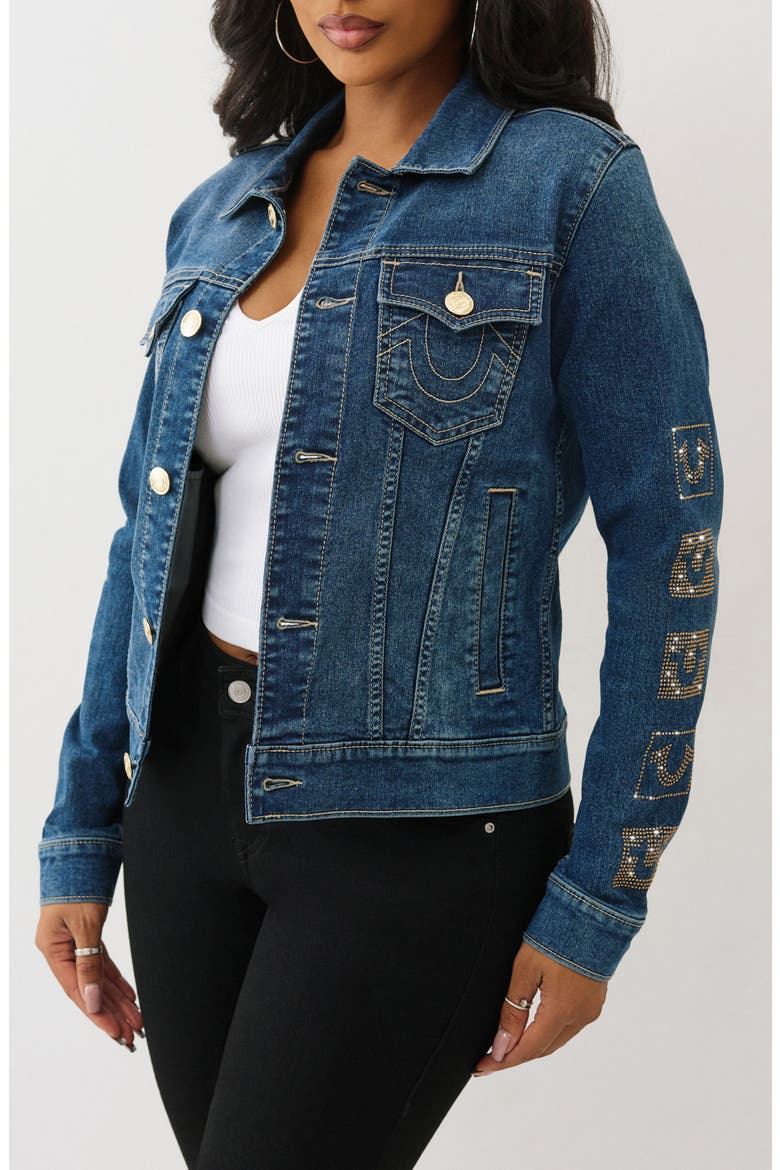 Jesse Slim Denim Jacket, Alternate, color, MEDIUM RUSTIC BARN WASH
