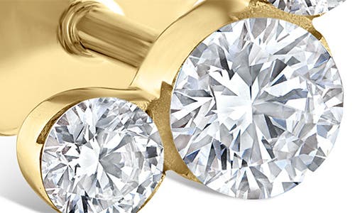 Maria Tash Invisible Setting Three Diamond Stud Earring In Yellow Gold