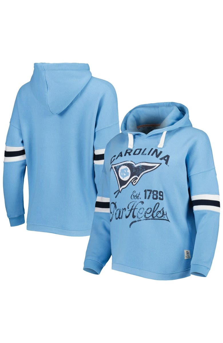 PRESSBOX Women's Pressbox Carolina Blue North Carolina Tar Heels Super Pennant Pullover Hoodie, Alternate, color, 