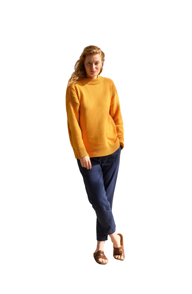 Celtic & Co. Purl Detail Gansey Sweater, Alternate, color,