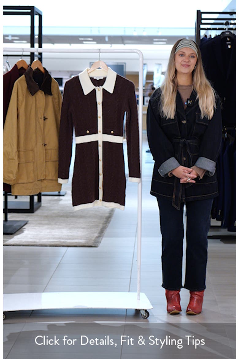 Long Sleeve Cable Stitch Sweater Dress video