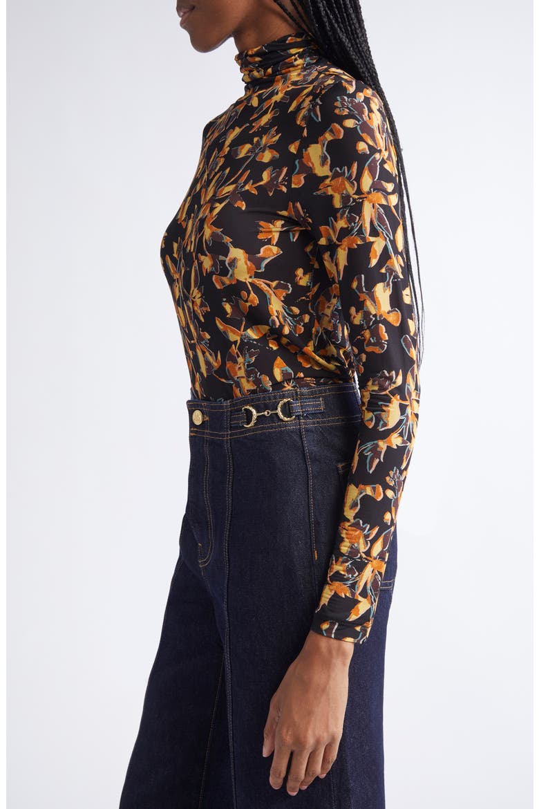 Aurelia Funnel Neck Jersey Top, Alternate, color, SOLARIS