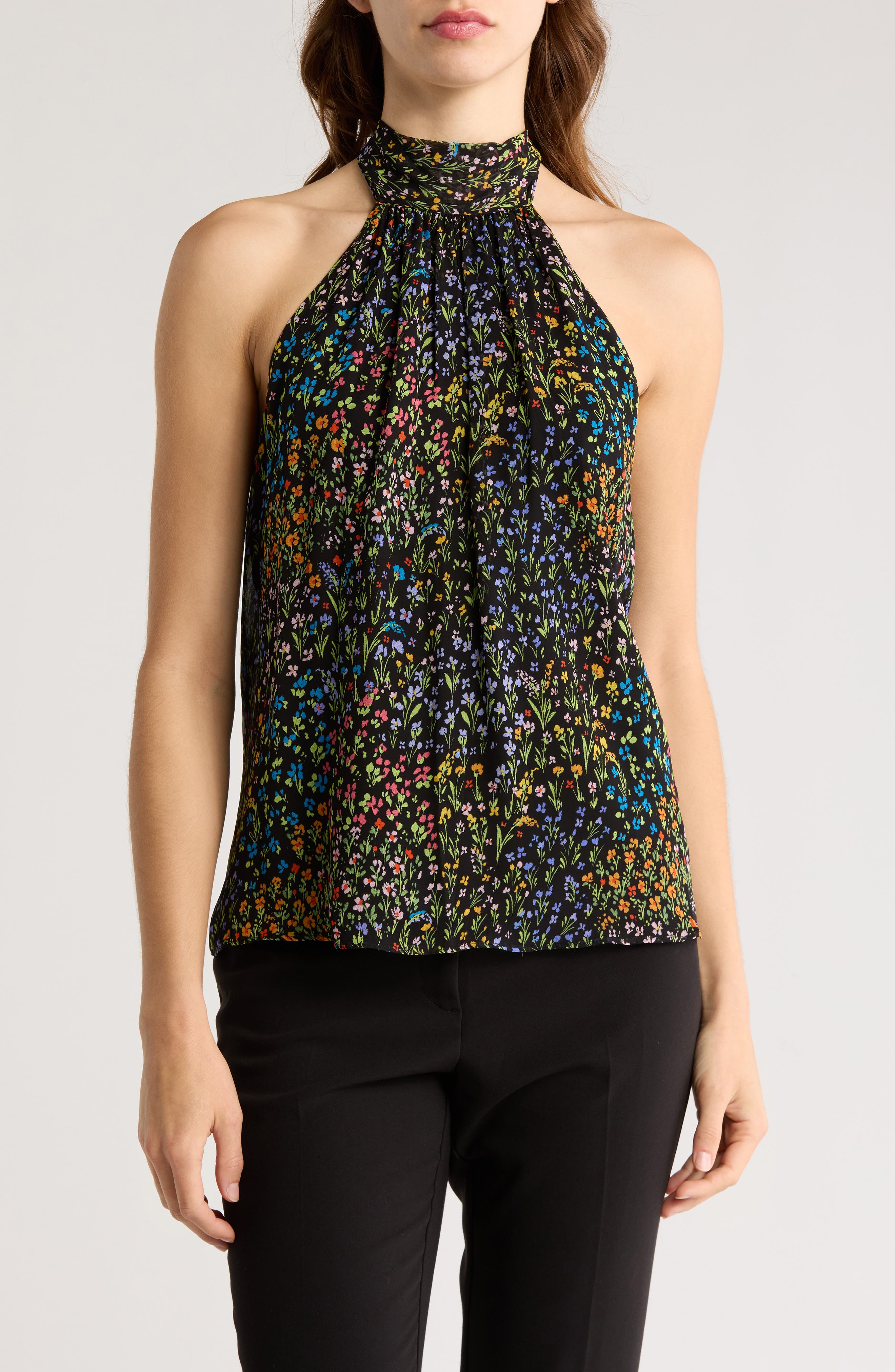 high low floral top
