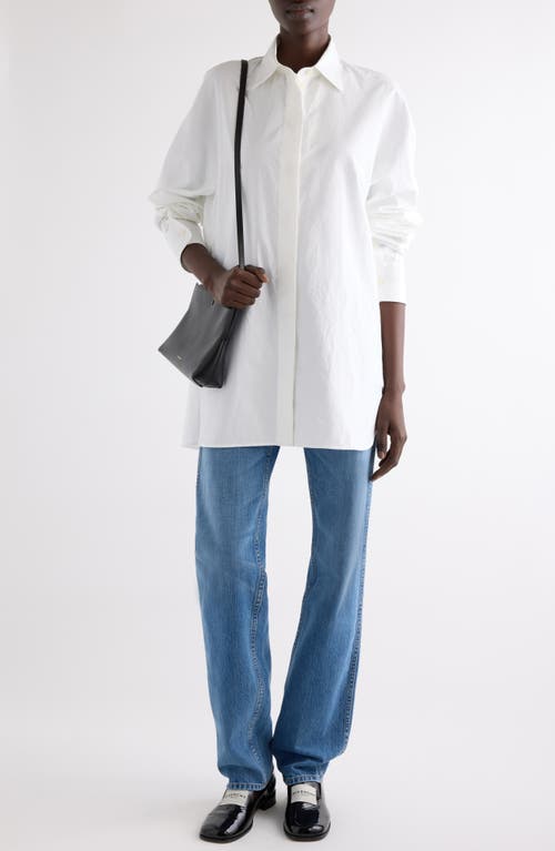 Givenchy Cocoon Cotton Poplin Button-up Shirt In White
