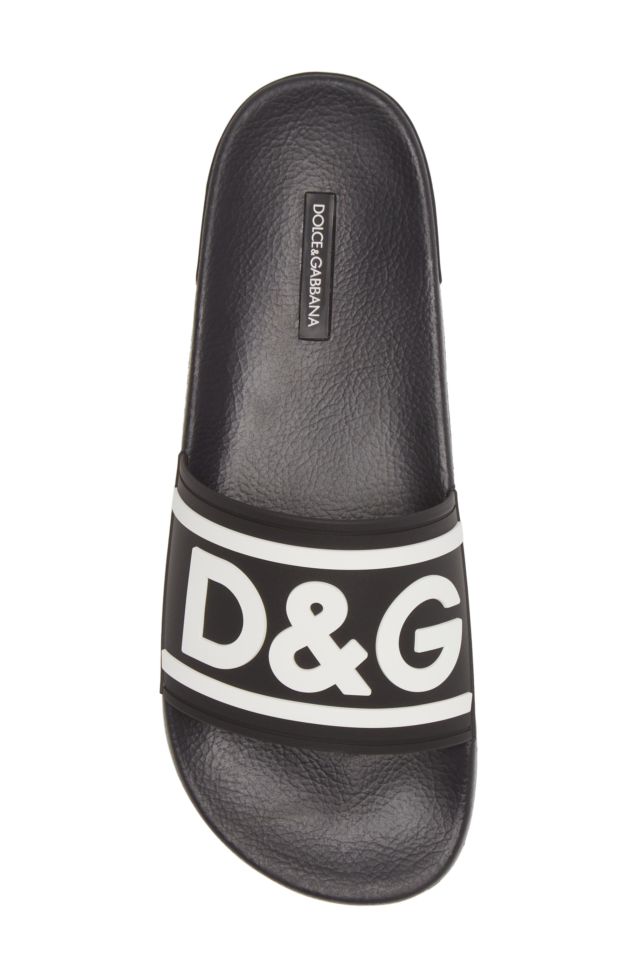 Dolce&Gabbana Logo Slide Sandal, Alternate, color, 