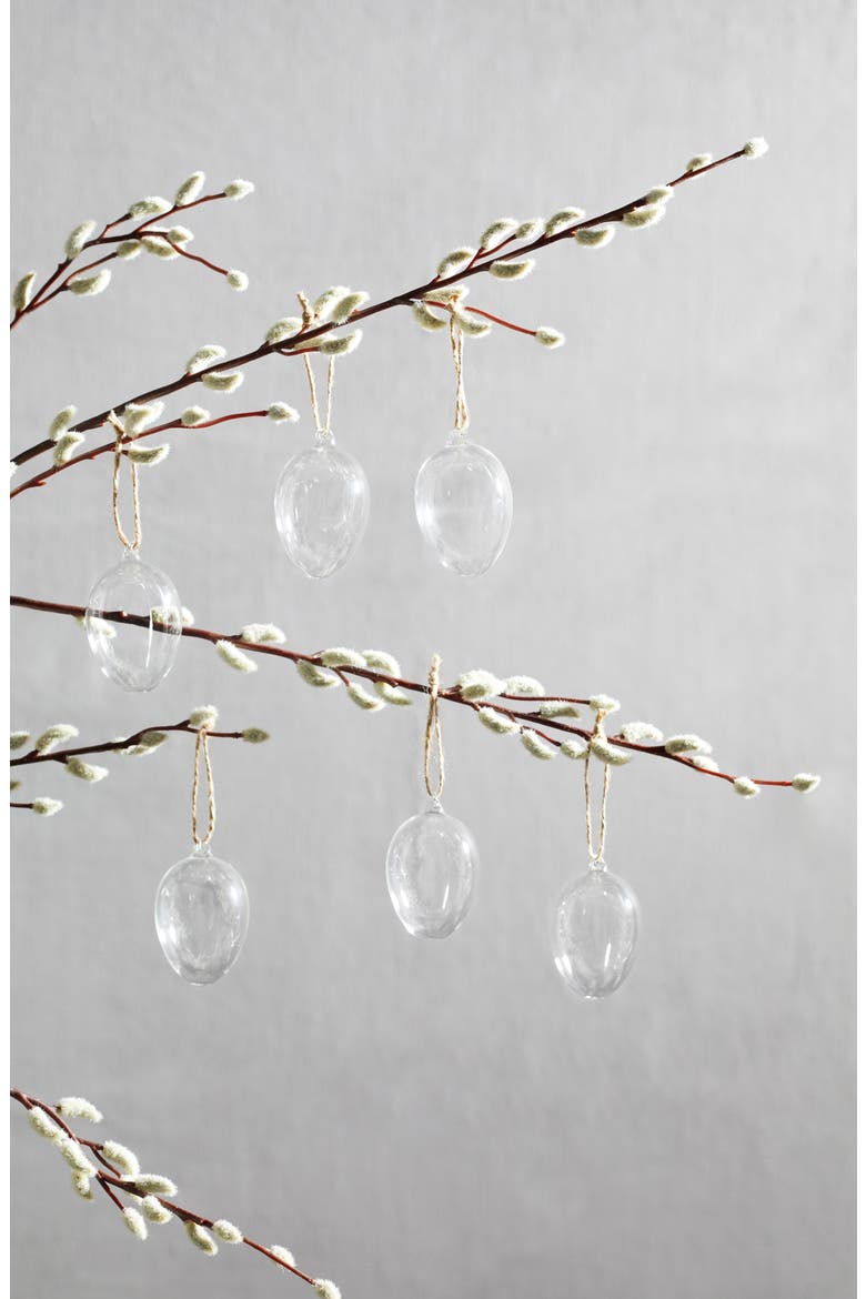 Set of 6 Glass Eggs, Main, color, GLASS