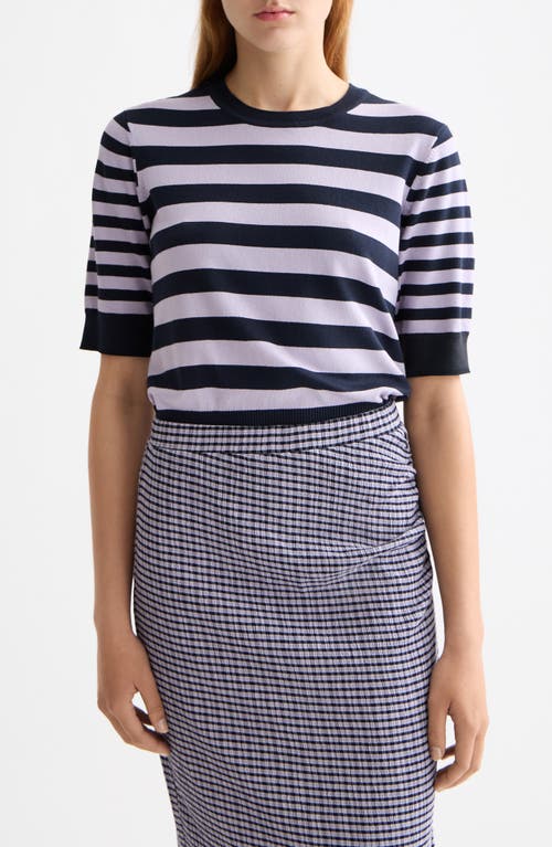 Scotch & Soda Crewneck Short Sleeve Sweater In Multi