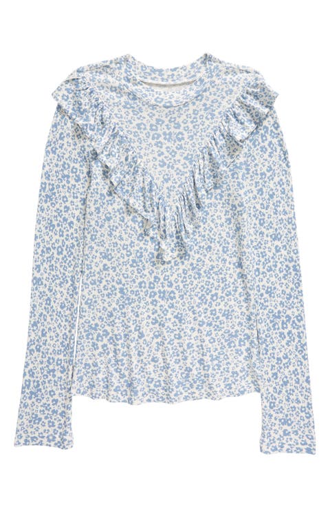 Kids' Long Sleeve Ruffle Top (Big Kid)