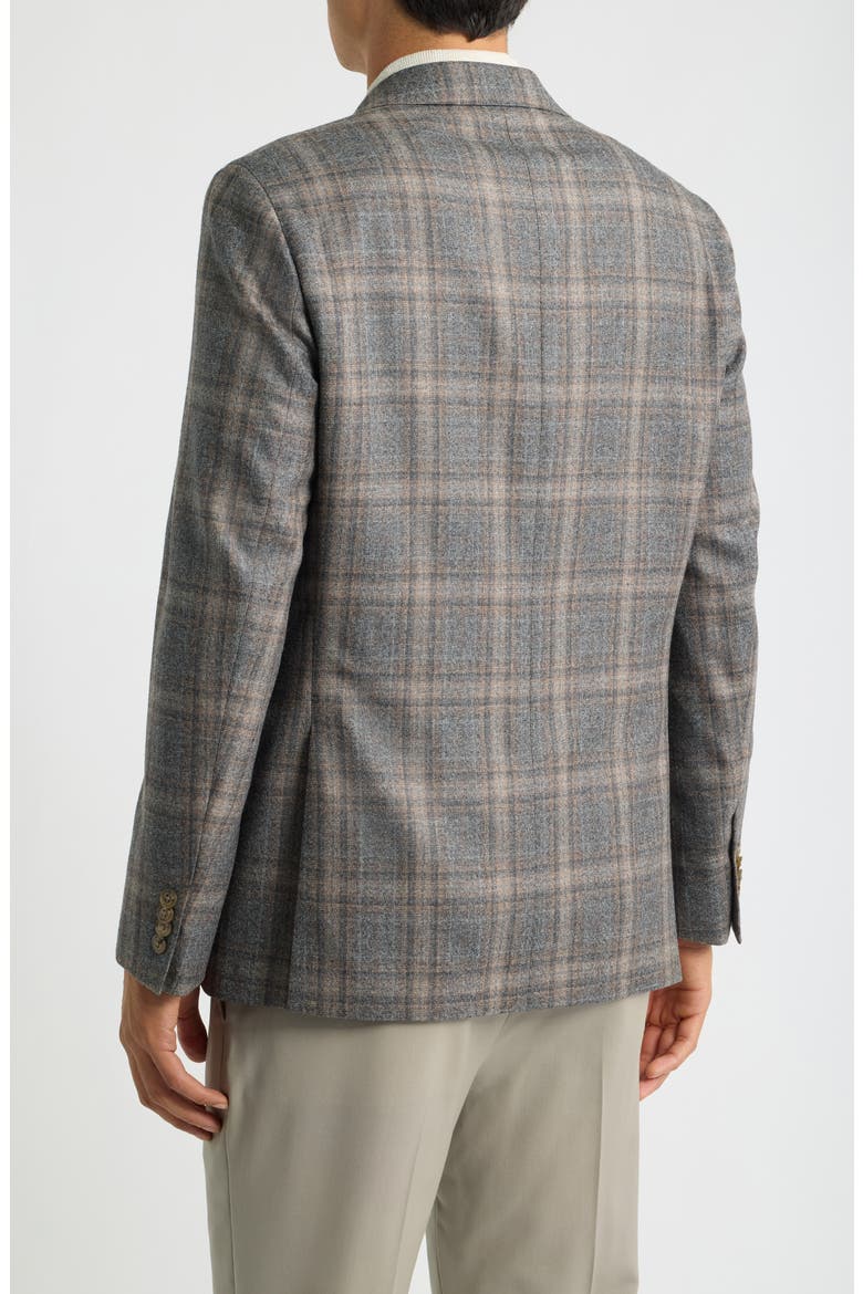 Midland Plaid Wool Sport Coat, Alternate, color, GREY