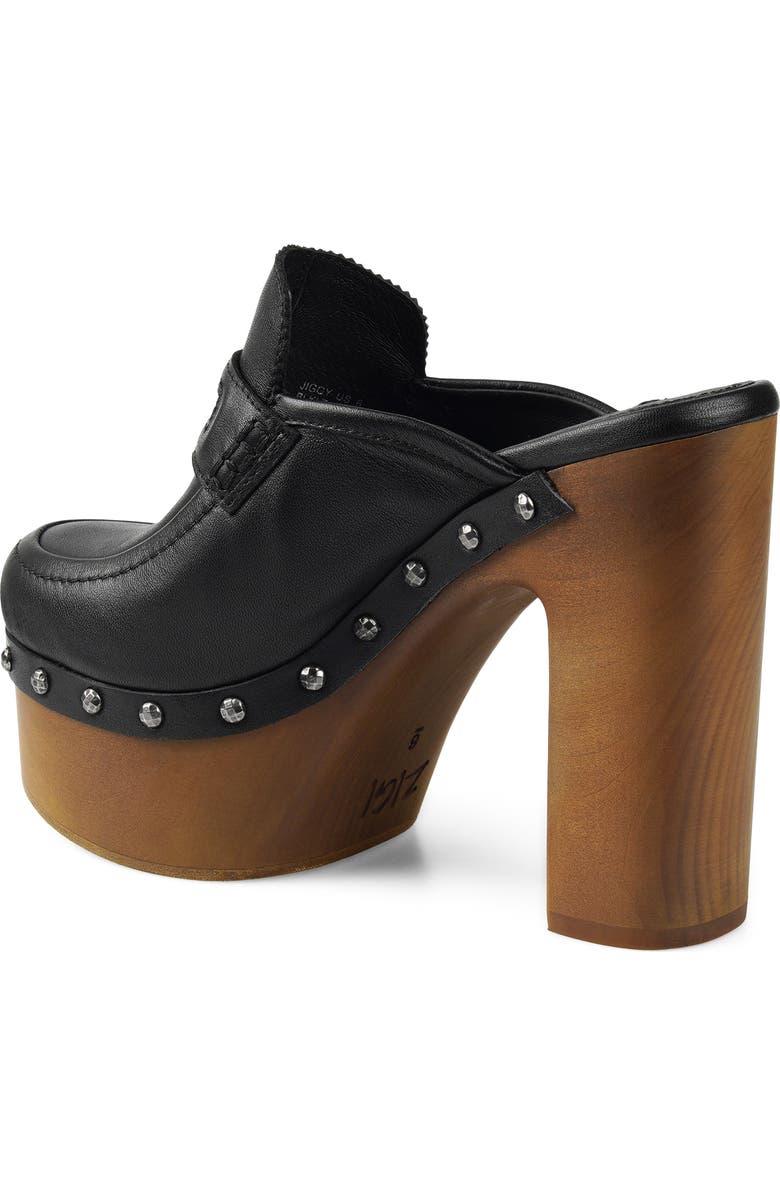 ZIGI Jiggy Platform Clog, Alternate, color, Black Leather