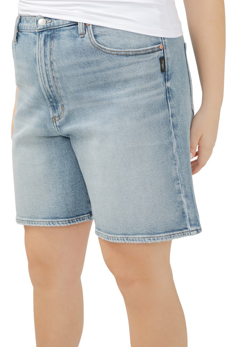 Silver Jeans Co. Longer Length Denim Shorts, Alternate, color, Indigo