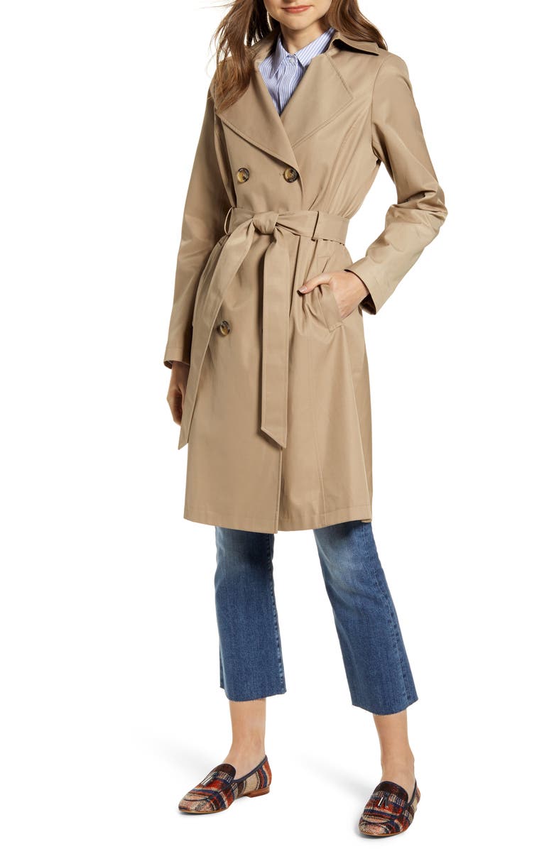 Sam Edelman Double Breasted Trench Coat, Main, color, 