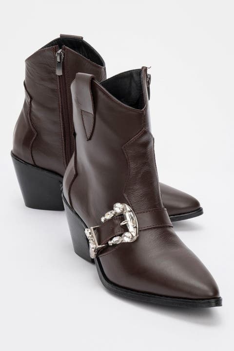 Any Leather Buckle Boot