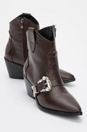 Forever & Always Shoes Any Leather Buckle Boot
