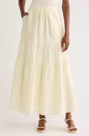 Bobeau Tiered Maxi Skirt