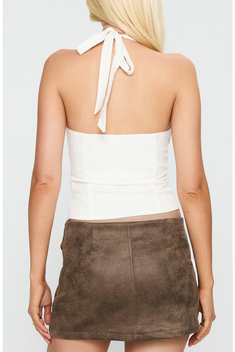 Vayda Halter Top, Alternate, color, WHITE