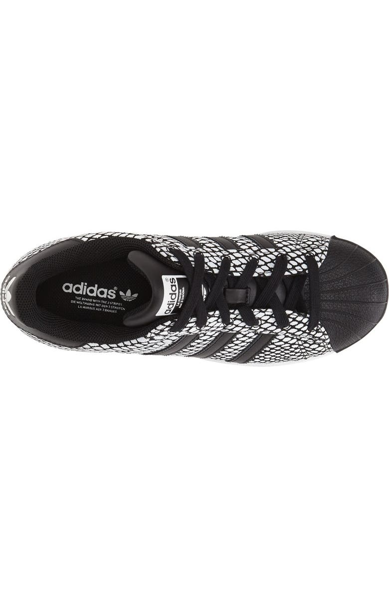 adidas 'Superstar' Snake Embossed Sneaker, Alternate, color,