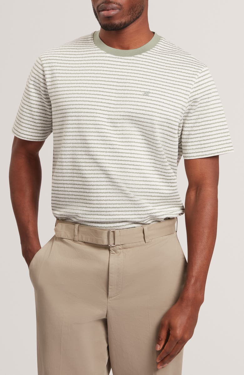 Ted Baker Vexrin Stripe Cotton T-Shirt, Main, color, Mid-Green