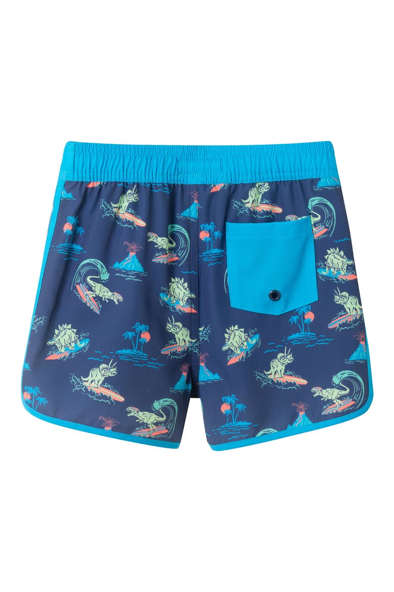 Kids' Volley Swim Trunks, Alternate, color, NAVY DINO