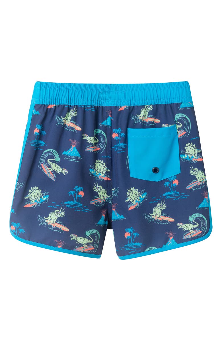 Andy & Evan Kids' Volley Swim Trunks, Alternate, color, Navy Dino